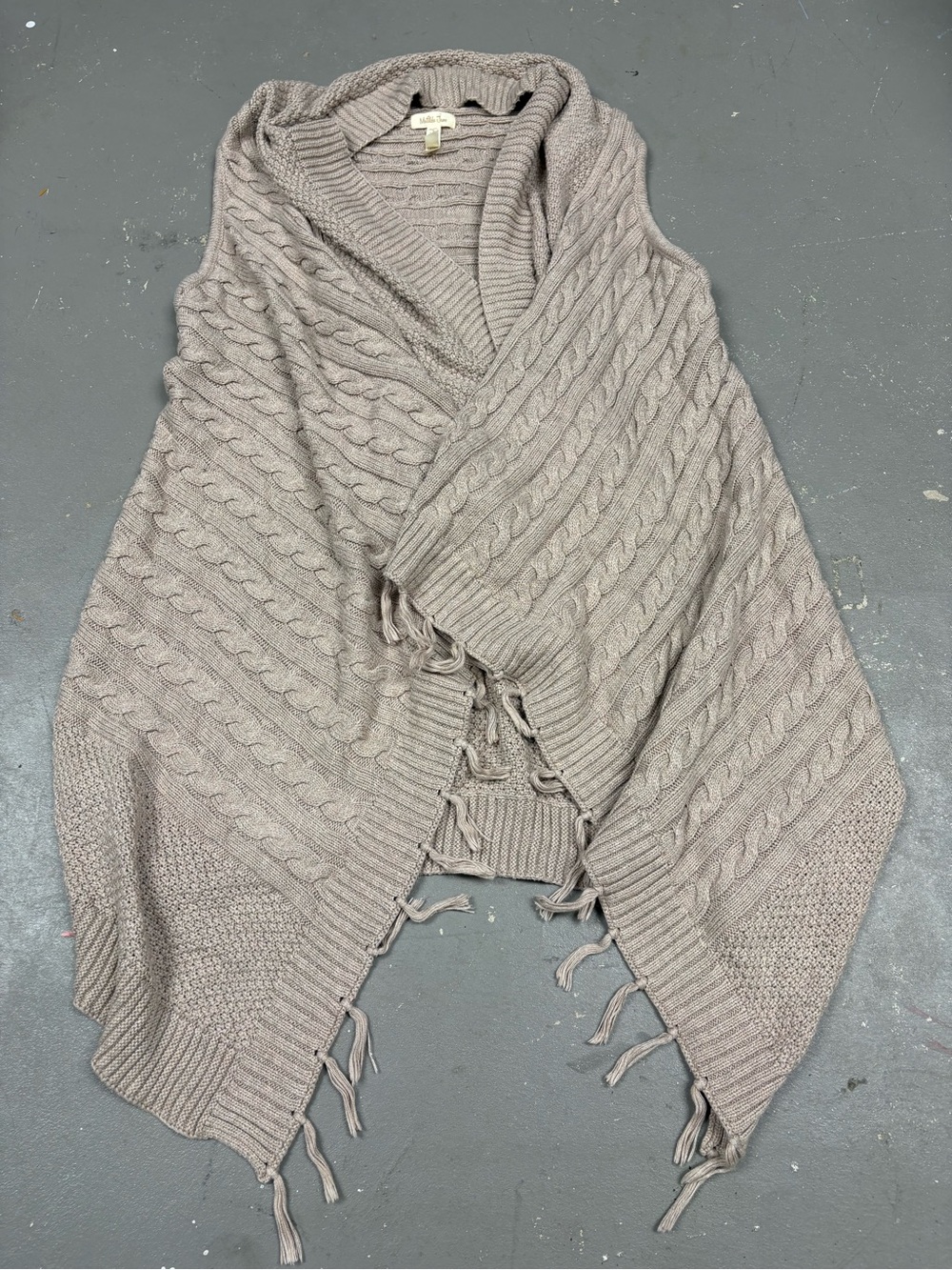 Matilda Jane Sweater Vest Womens Small Knit Fringed Wrap Cottagecore Grandmacore